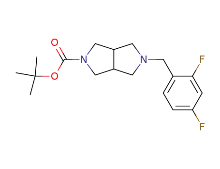 Molecular Structure of 455902-03-1 (5-(2,4-difluoro-benzyl)-hexahydro-pyrrolo[3.4-c]pyrrole-2-carboxylic Acid Tert-Butyl Ester)