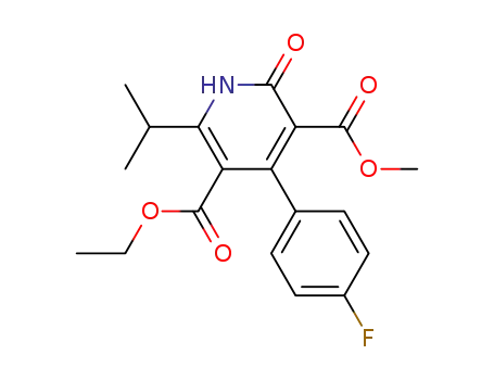 Molecular Structure of 130318-26-2 (3-Methyl 5-ethyl 4-(4-fluorophenyl)-6-isopropyl-(1H)-pyrid-2-one-3,5-dicarboxylate)