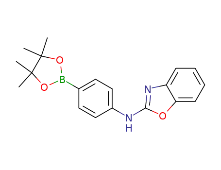 Molecular Structure of 330793-73-2 (2-Benzoxazolamine,
N-[4-(4,4,5,5-tetramethyl-1,3,2-dioxaborolan-2-yl)phenyl]-)