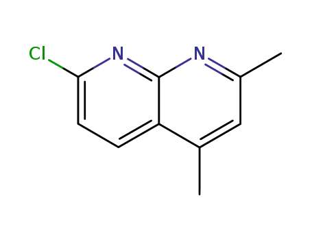 Molecular Structure of 77223-21-3 (7-CHLORO-2,4-DIMETHYL-[1,8]NAPHTHYRIDINE)