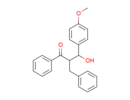 Molecular Structure of 1080649-70-2 (2-benzyl-3-hydroxy-3-(4-methoxyphenyl)-1-phenylpropan-1-one)