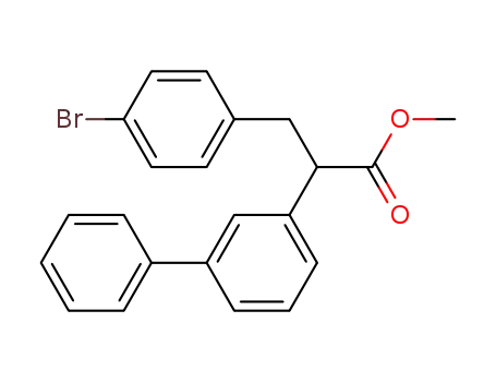 Molecular Structure of 501031-51-2 (2-biphenyl-3-yl-3-(4-bromo-phenyl)-propionic acid methyl ester)