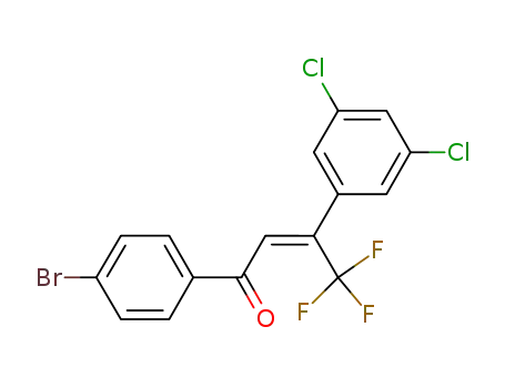 Molecular Structure of 943436-54-2 ((Z)-1-(4-bromophenyl)-3-(3,5-dichlorophenyl)-4,4,4-trifluoro-2-butene-1-one)
