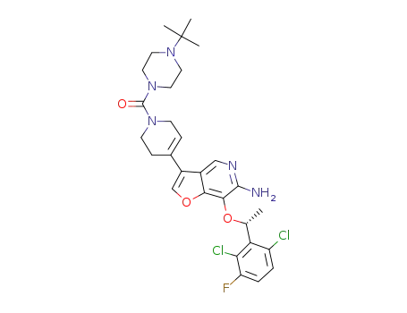 (4-{6-Amino-7-[(R)-1-(2,6-dichloro-3-fluorophenyl)-ethoxy]-furo[3,2-c]pyridin-3-yl}-3,6-dihydro-2H-pyridin-1-yl)-(4-tert-butylpiperazin-1-yl)-methanone
