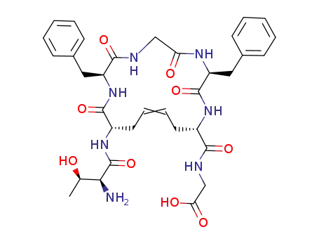 Molecular Structure of 1126525-94-7 (H2N-Thr-c[Δ4Das-Phe-Gly-Phe]-Gly-OH)