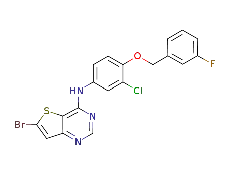 Thieno[3,2-d]pyrimidin-4-amine,
6-bromo-N-[3-chloro-4-[(3-fluorophenyl)methoxy]phenyl]-