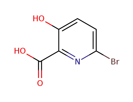 Molecular Structure of 321596-58-1 (6-Bromo-3-hydroxypicolinicacid)