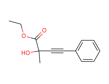 Molecular Structure of 61922-14-3 (3-Butynoic acid, 2-hydroxy-2-methyl-4-phenyl-, ethyl ester)