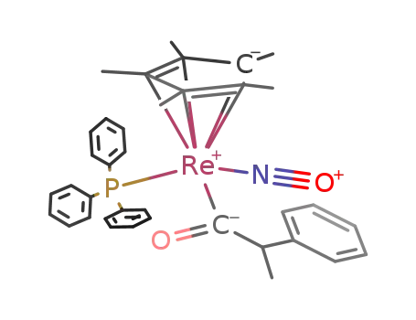 (C<sub>5</sub>(CH<sub>3</sub>)5)Re(NO)(P(C<sub>6</sub>H<sub>5</sub>)3)(C(O)CH(CH<sub>3</sub>)C<sub>6</sub>H<sub>5</sub>)