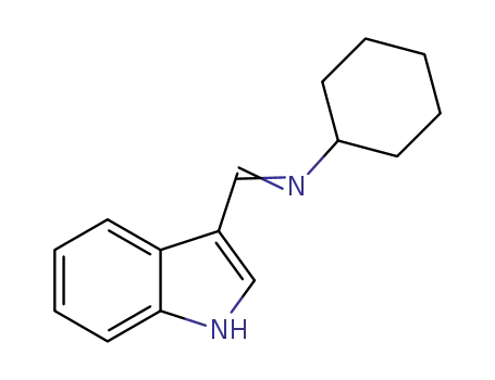 Molecular Structure of 93982-60-6 (N-(1H-indol-3-ylmethylene)cyclohexylamine)