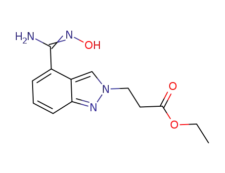 ethyl 3-{4-[(hydroxyamino)(imino)methyl]-2H-indazol-2-yl}propanoate