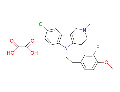 5-(2-(3-fluoro-4-methoxyphenyl)ethyl)-8-chloro-2-methyl-2,3,4,5-tetrahydro-1H-pyrido[4,3-b]indole oxalate