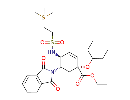 (1R,4S,5S)-ethyl 5-(1,3-dioxoisoindolin-2-yl)-1-(pentan-3-yloxy)-4-(2-(trimethylsilyl)ethylsulfonamido)cyclohex-2-enecarboxylate
