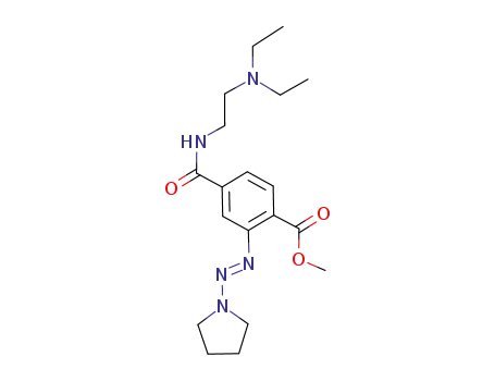 methyl (E)-4-(((2-diethylamino)ethyl)carbamoyl)-2-(pyrrolidin-1-yldiazenyl)benzoate