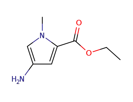 Molecular Structure of 40889-84-7 (4-AMINO-1-METHYL-1H-PYRROLE-2-CARBOXYLIC ACID ETHYL ESTER)