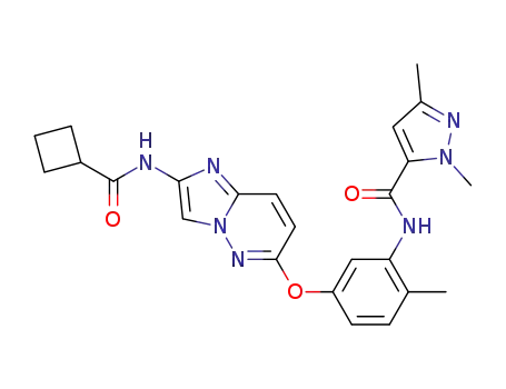 N-[5-({2-[(cyclobutylcarbonyl)amino]imidazo[1,2-b]pyridazin-6-yl}oxy)-2-methylphenyl]-1,3-dimethyl-1H-pyrazole-5-carboxamide