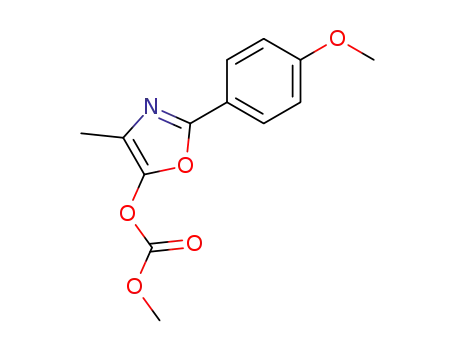Molecular Structure of 217446-01-0 (Carbonic acid, 2-(4-methoxyphenyl)-4-methyl-5-oxazolyl methyl ester)