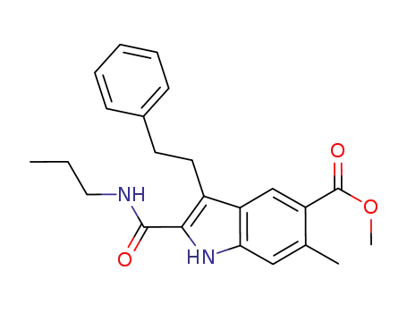 methyl 6-methyl-3-phenethyl-2-(propylcarbamoyl)-1H-indole-5-carboxylate