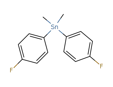 Molecular Structure of 23781-90-0 (Bis(p-fluorophenyl)dimethylstannane)