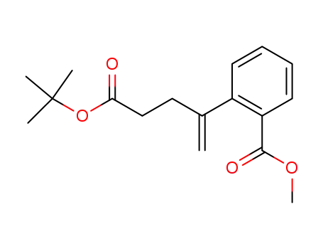 Molecular Structure of 1094677-68-5 (methyl 2-(5'-tert-butoxy-5'-oxopent-1'-en-2'-yl)benzoate)