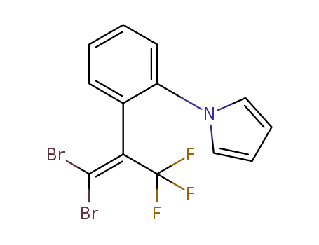 Molecular Structure of 1146543-24-9 (1-[2-(2,2-dibromo-1-trifluoromethyl-vinyl)-phenyl]-1H-pyrrole)