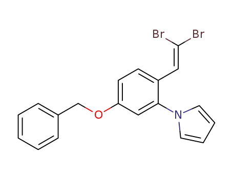 Molecular Structure of 1146543-27-2 (1-[5-benzyloxy-2-(2,2-dibromo-vinyl)-phenyl]-1H-pyrrole)