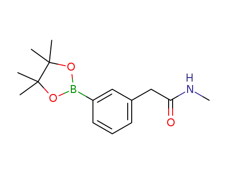 Molecular Structure of 1036761-96-2 (N-Methyl-2-[3-(4,4,5,5-tetramethyl-1,3,2-dioxaborolan-2-yl)phenyl]acetamide)