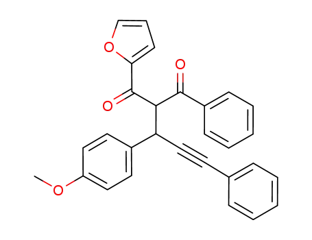2-[1-(4-methoxyphenyl)-3-phenyl-2-propynyl]-1-(2-furanyl)-3-phenyl-1,3-propanedione