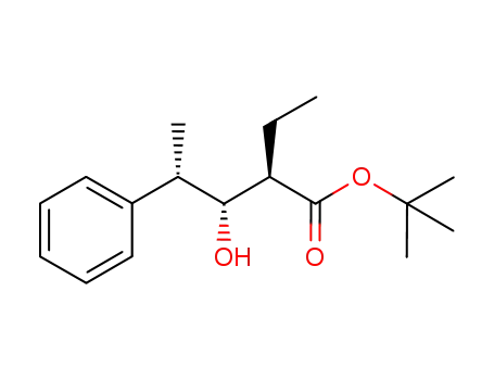 Molecular Structure of 1071938-25-4 ((2R,3R,4S)-tert-butyl 3-hydroxy-2-ethyl-4-phenylpentanoate)