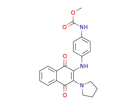 Carbamic acid,  [4-[[1,4-dihydro-1,4-dioxo-3-(1-pyrrolidinyl)-2-naphthalenyl]amino]phenyl  ]-, methyl ester