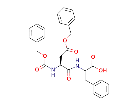 Molecular Structure of 1052265-93-6 (2-((S)-4-(benzyloxy)-2-(benzyloxycarbonylamino)-4-oxobutanamido)-3-phenylpropanoic acid)