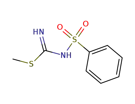 Molecular Structure of 13068-49-0 (<i>N</i>-benzenesulfonyl-<i>S</i>-methyl-isothiourea)