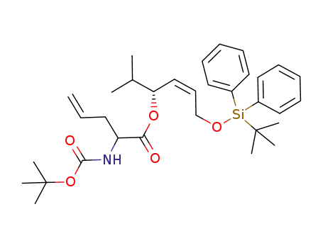 2-(tert-butoxycarbonylamino)pent-4-enoic acid (R,Z)-4-(tert-butyldiphenylsilanyloxy)-1-isopropylbut-2-enyl ester