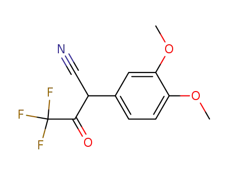 Molecular Structure of 1650-30-2 (Benzeneacetonitrile, 3,4-dimethoxy-a-(trifluoroacetyl)-)