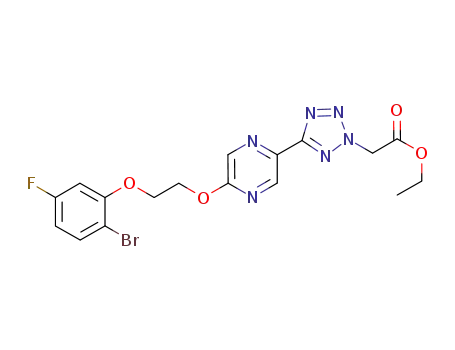 ethyl (5-{5-[2-(2-bromo-5-fluorophenoxy)ethoxy]pyrazin-2-yl}-2H-tetrazol-2-yl)acetate