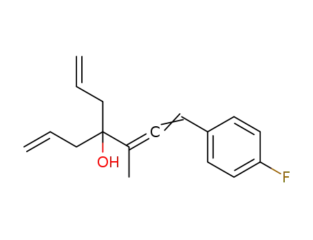 Molecular Structure of 1089678-71-6 (4-allyl-1-(4'-fluorophenyl)-3-methyl-1,2,6-heptatrien-4-ol)