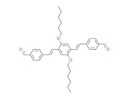 Benzaldehyde,
4,4'-[[2,5-bis(hexyloxy)-1,4-phenylene]di-(1E)-2,1-ethenediyl]bis-