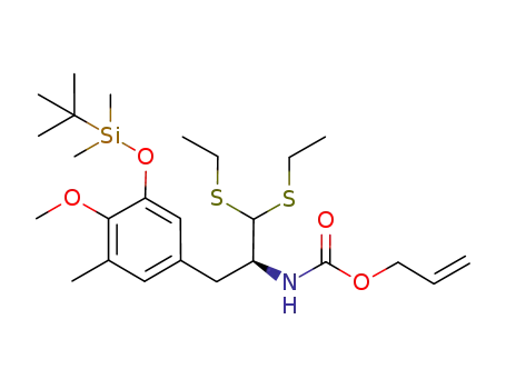 (S)-allyl 1,1-bis(ethylthio)-3-(3-tert-butyldimethylsilyloxy-4-methoxy-5-methylphenyl)propan-2-ylcarbamate