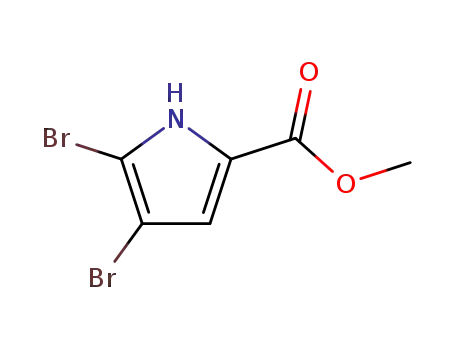 Molecular Structure of 937-16-6 (METHYL 4,5-DIBROMO-1H-PYRROLE-2-CARBOXYLATE)