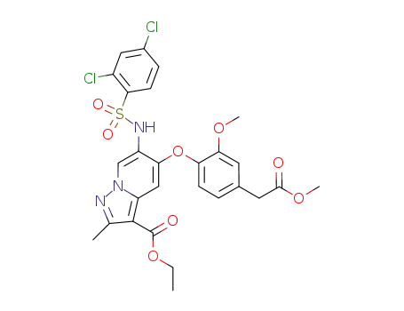 C<sub>27</sub>H<sub>25</sub>Cl<sub>2</sub>N<sub>3</sub>O<sub>8</sub>S