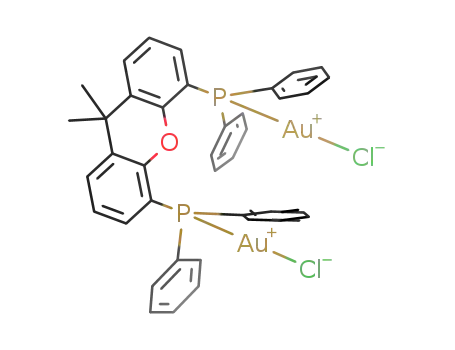 Molecular Structure of 685138-49-2 (Xantphos[AuCl]<sub>2</sub>)