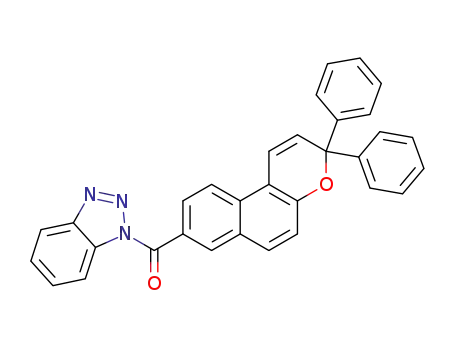 Molecular Structure of 1131147-67-5 ((1H-benzo[d][1,2,3]triazol-1-yl)(3,3-diphenyl-3H-benzo[f]chromen-8-yl)methanone)