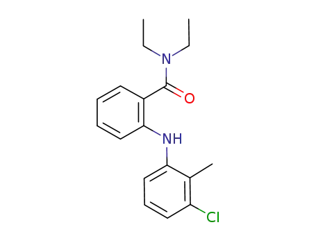 Molecular Structure of 1093239-35-0 (N,N-diethyl-2-(3-chloro-2-methylanilino)benzamide)