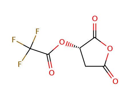 Molecular Structure of 99529-36-9 ((3S)-2,5-dioxotetrahydrofuran-3-yl trifluoroacetate)