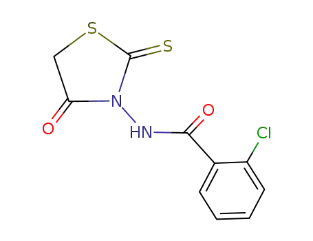 Molecular Structure of 288843-71-0 (Benzamide, 2-chloro-N-(4-oxo-2-thioxo-3-thiazolidinyl)-)