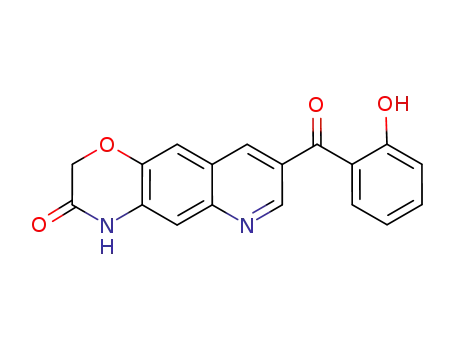 Molecular Structure of 1030755-71-5 (8-(2-hydroxybenzoyl)-2H-[1,4]oxazino[2,3-g]quinolin-3(4H)-one)