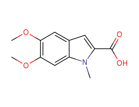 Molecular Structure of 380607-13-6 (5,6-dimethoxy-1-methyl-1H-indole-2-carboxylic acid)