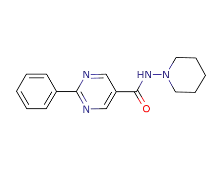 Molecular Structure of 1068968-67-1 (2-phenyl-pyrimidine-5-carboxylic acid piperidin-1-ylamide)