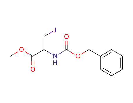 Molecular Structure of 74683-70-8 ((S)-2-BenzyloxycarbonylaMino-3-iodo-propionic acid Methyl ester)