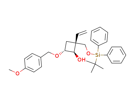 (+)-(1R,2S,4R)-4-(4-methoxybenzyloxy)-2-(tert-butyldiphenylsiloxymethyl)-2-vinylcyclobutanol